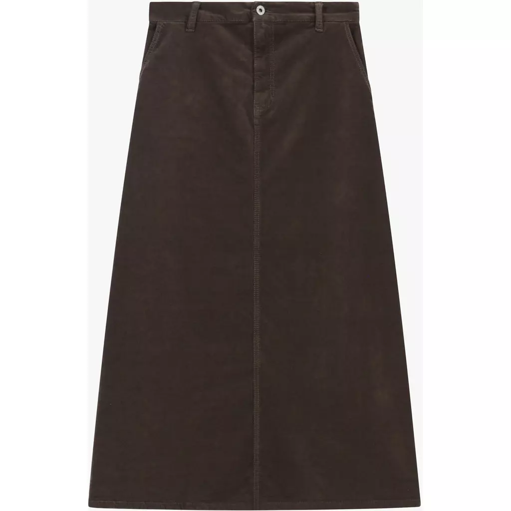 Please A-shape Corduroy Skirt, kordfløyel skjørt, brun