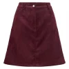 Vila Vicourdie HW A-line skirt, burgunder