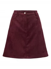 Vila Vicourdie HW A-line skirt, burgunder