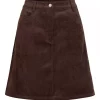 Vila Vicourdie HW A-line Skirt, brun