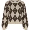 Vila Vikarley L/S knit pullover, beige/brun