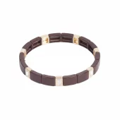 A&C Emaljert armbånd, choco brown