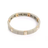 A&C Emajert armbåne, white
