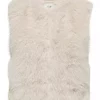 JDY Ora Faux Fur Waistcoat, beige