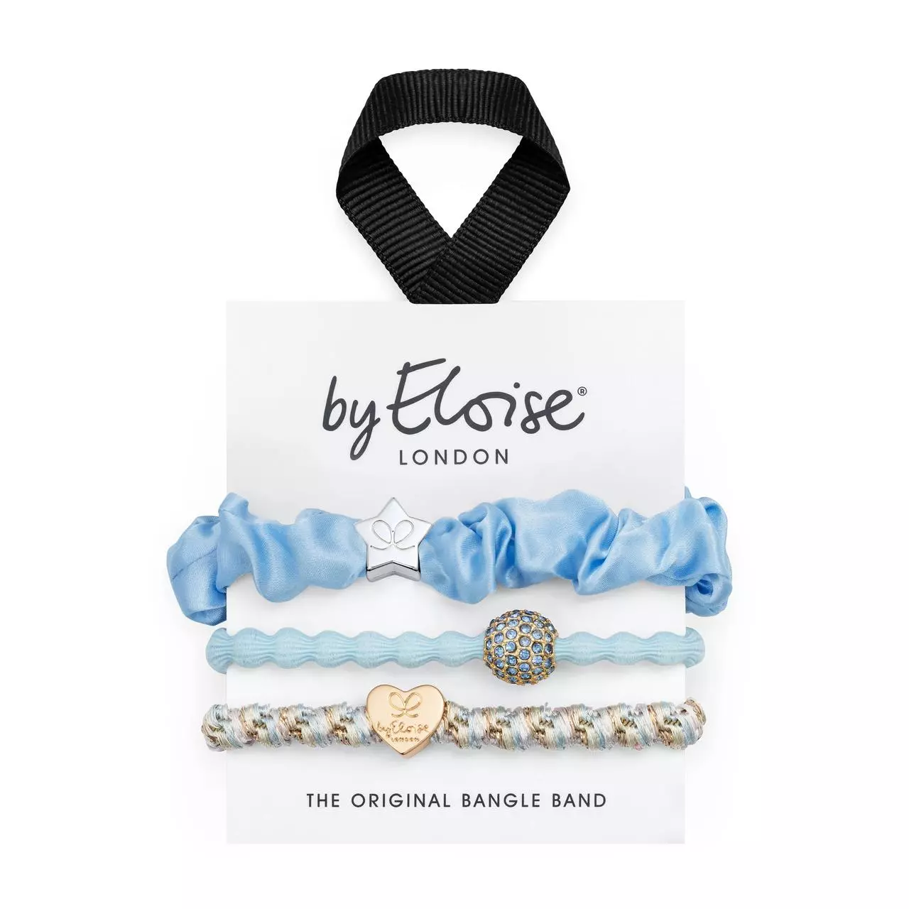 byEloise Something Blue, 3-pk hårstrikk, blå