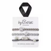 byEloise Shades of Grey, 3-pk hårstrikk, grå