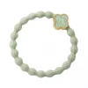 byEloise Enamel Gold Quatrefoil Pistachio, hårstrikk, grønn