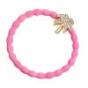 byLoise Palm Tree Neon Pink, hårstrikk, rosa