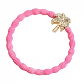 byLoise Palm Tree Neon Pink, hårstrikk, rosa