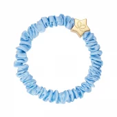 byEloise Gold Star Skinny Scrunchie, blå