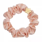byEloise Gold Star Silk Skinny Scrunchie, rosa