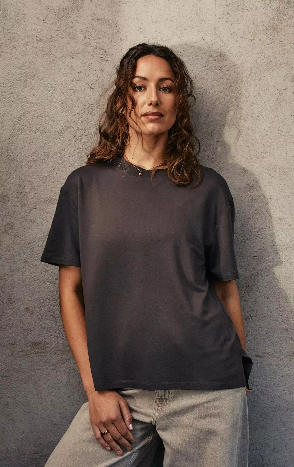 Bread & Boxers T-shirt soft fiber, mørk brun