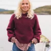 Raus Amalie Pullover, burgunder