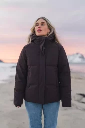 Raus Dagny Down Jacket, mørk brun