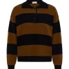 My Essential Wardrobe Jola Rollneck, stripet brun/sort