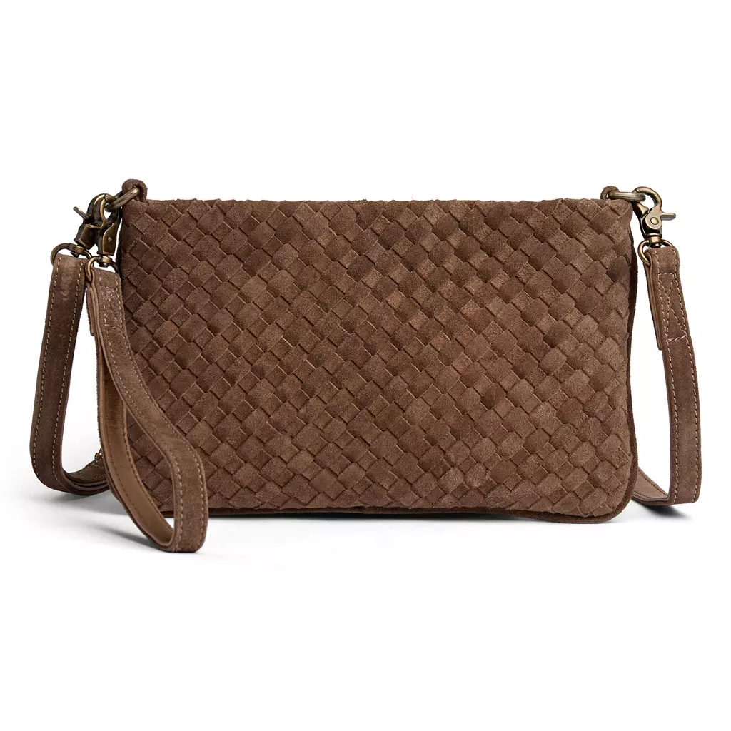 Depeche Berlin clutch, beige ruskinn