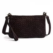 Depeche Berlin Clutch, flettet ruskinn, brun