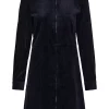 Part Two Eyvoran Dress, marineblå fløyel