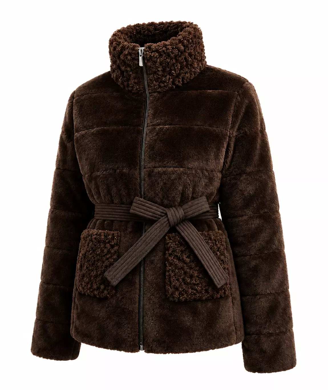 Vannucci Jacket, fuske pels, vendbar jakke, brun
