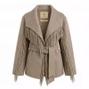 Detail Ladie's Wool Coat, jakke i ullblanding, beige