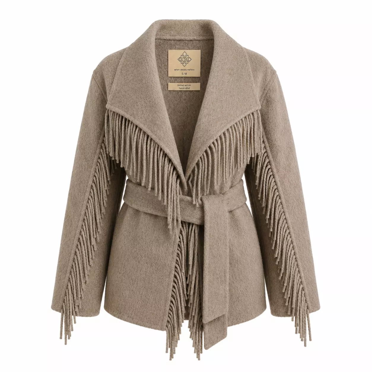 Detail Ladie's Wool Coat, jakke i ullblanding, beige