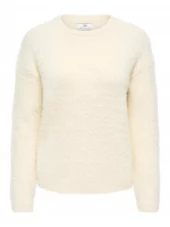 JDY Prime Jayla l/s Pullover, offwhite