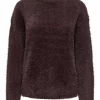 JDY Prime Jayla l/s Pullover, mørk  brun