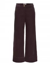 JDY Shiraz MW Hem Wide Pant, brun kordfløyel