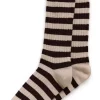 Part Two Dorin Socks, ullsokker, brun stripete