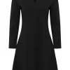 Part Two Djaka Dress, kjole med V-hals, sort
