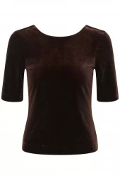 Part Two Diddi T-shirt, velur brun