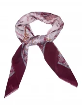 Intex Skandia Skjerf ull paisley 85x85 cm, burgunder