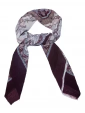 Intex Skandia Skjerf ull paisley 85x85cm, brun