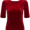 Part Two Diddi T-shirt, velur topp, rød