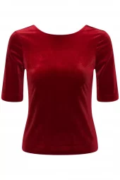 Part Two Diddi T-shirt, velur topp, rød