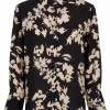 Isay Ane Shirt, sort med beige mønster
