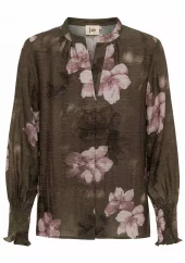 Isay Ane Printed Blouse, grønn med blomster