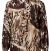 Isay Ane Smock Shirt, brun mønster
