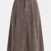 Isay Barbel Corduroy Skirt, brun fløyel
