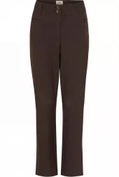 Isay Firenze Straight Pant, mørk brun