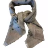 Intex Skandia Skjerf mønstret 85x85 cm, beige