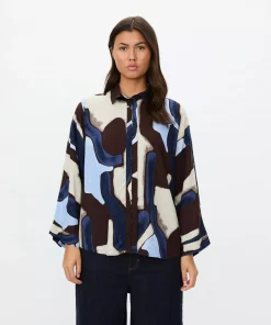 Masai MaIlina Shirt, brun/blå