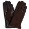 Depeche Gloves w/suede, mørk brun semsket