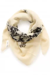 Part Two Celesta Scarf, offwhite m/sort mønster