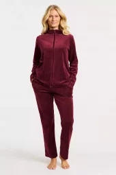 Damella of Sweden Kose sett i velour, vinrød