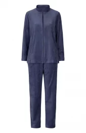 Damella of Sweden Kose dress i velour, marineblå