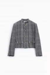 Please Jacket, tweed jakke, marineblå