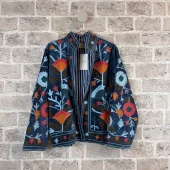 Cabana Living Vibélle Matic, jakke med broderi, blå