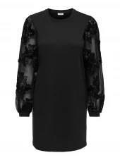 JDY Airview Life l/s Sweat Dress, sort