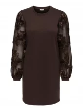 JDY Fairview Life l/s Sweat Dress, brun